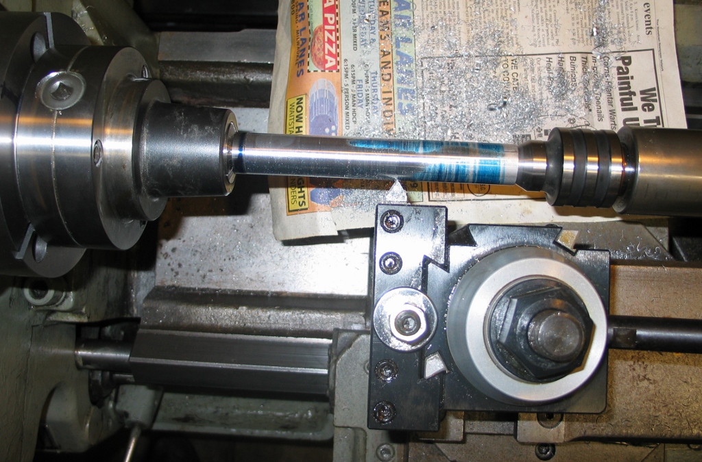 First cut with the 5C collet chuck on the Keiyo Seiki.